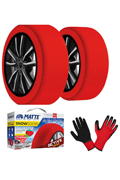 Matte Set of anti-slip snow wheel covers ACTIVE SERIES, ABS/ESP, size S