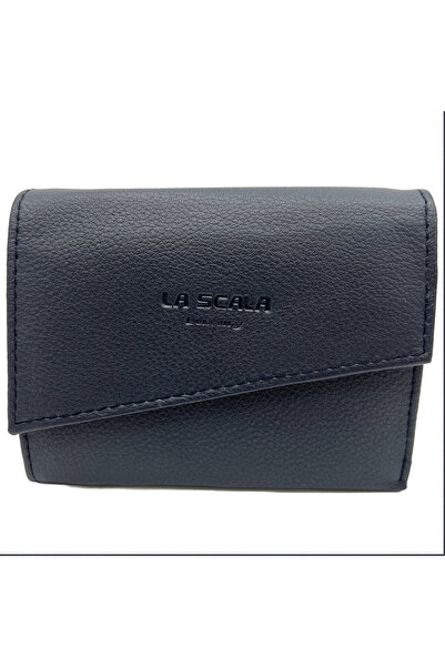 Micutz Women's Wallet, Genuine Leather, Ergonomic Design, Billfold Pocket, La Scala Luxury, Navy Blue