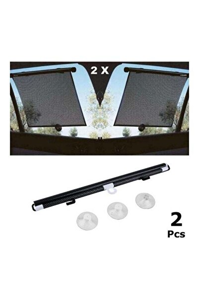 AGC مجموعة مظلات شمسية دوارة قابلة للسحب لنافذة السيارة (قطعتان)