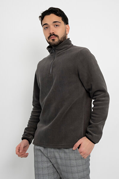 DAŞ ÜNİFORMA Anti-Pilling Non-Pilling Standard Fit Half Zipper Cold-Proof Fleece