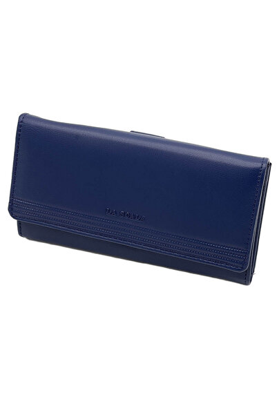 Micutz Women's wallet, made of genuine leather, 18x10x3 cm, La Scala Luxury Collection, Royal Blue Color