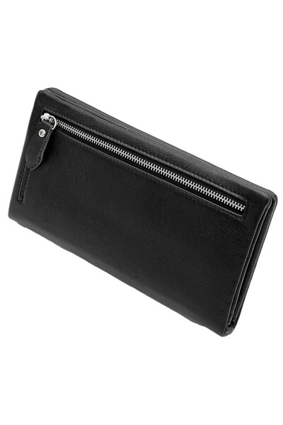 Micutz Portofel Piele Naturala Dama, Colectia Marble 2023, Culoare Negru