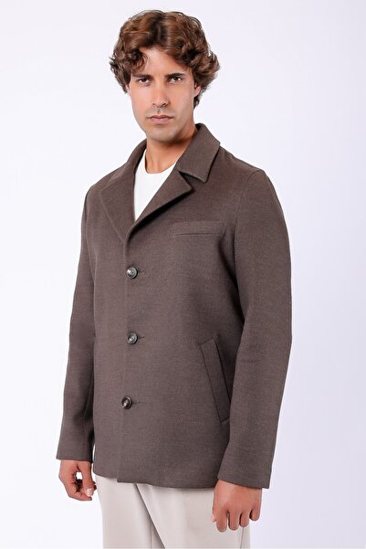 Leather Club Kahve Kaşmir Kaban