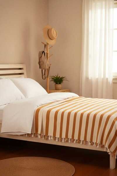 Storizaa قطن طبيعي، ناعم، بيكيه فردي، غطاء مقعد، غطاء متعدد الأغراض 130x180 سم.