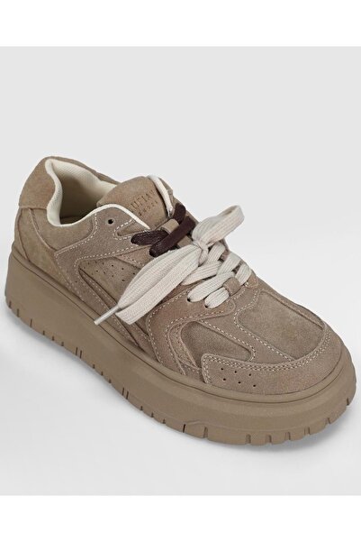 Kocamanlar Ayakkabı Lufian 122230039 Kay Leather Unisex Sneaker Shoes Beige