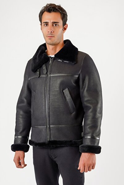 Leather Club Siyah Silky Kürk Kaban