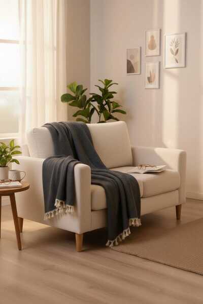 Storizaa قطن طبيعي، بيكيه مزدوج ناعم، غطاء مقعد، غطاء متعدد الأغراض 280x300 سم.