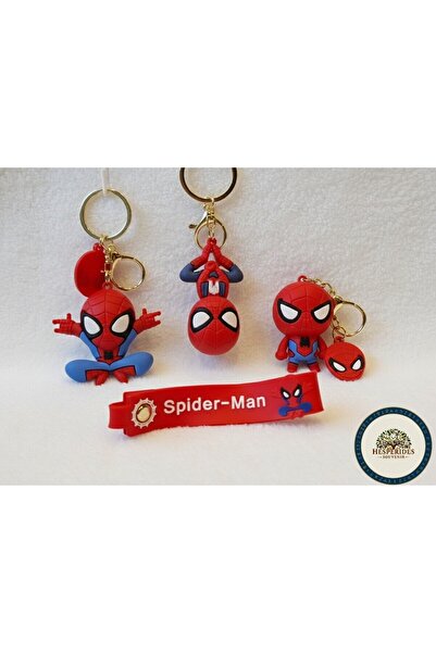 hesperides سلسلة مفاتيح ثلاثية الأبعاد بشخصية سبايدر مان الكرتونية