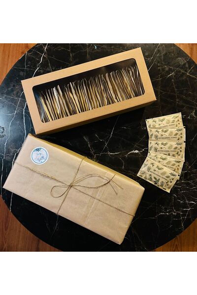 alazpack ambalaj Kraft Set of 85 – Green Floral Pattern Disposable Wet Wipes – Natural Wipes with Gift Packaging