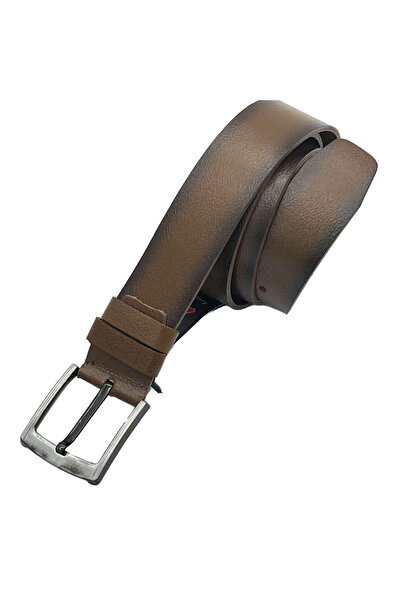 Micutz Leather Belt for Men, Large Sizes, Dark Brown, Width 4.2 cm, Size 165 cm