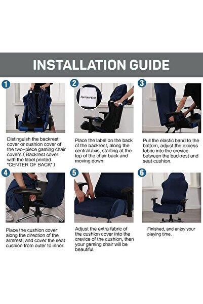 LIXADA Gaming Chair Cover Cat Scratch Proof Slipcovers with Armrest Covers St...