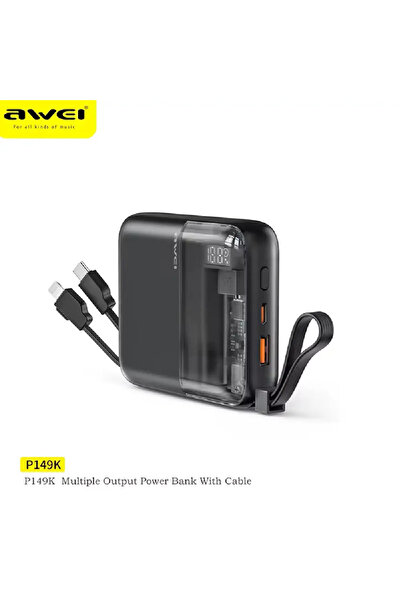 AWEI P149K 10000mAH Portable Power Bank 22.5W Fast Charging