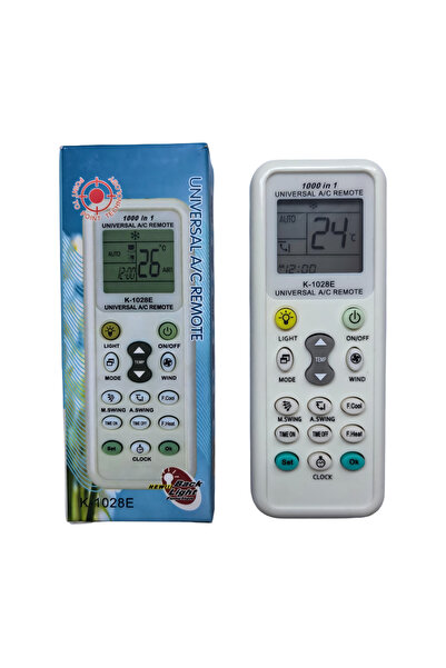 None جهاز تحكم عن بعد عالمي لمكيف الهواء K-1028E، متوافق مع العديد من العلامات التجارية، سهل الإعداد