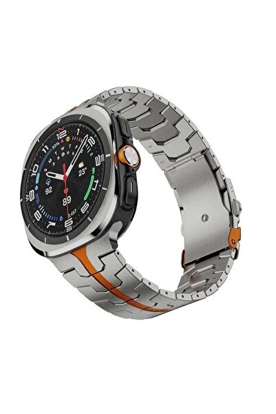 Generic Titanium Metal Replacement Band for Samsung Galaxy Watch Ultra 47mm - Titanium Orange