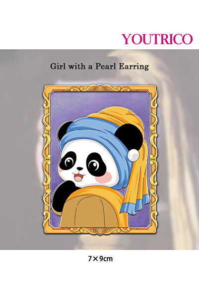 Youtrico Panda Art Fridge Magnet - Wooden Masterpiece Sticker Set