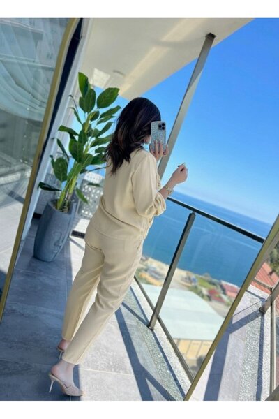 JANES Women's Long Sleeve Front Zipper Modal Jacket and Pants Two-Piece Set