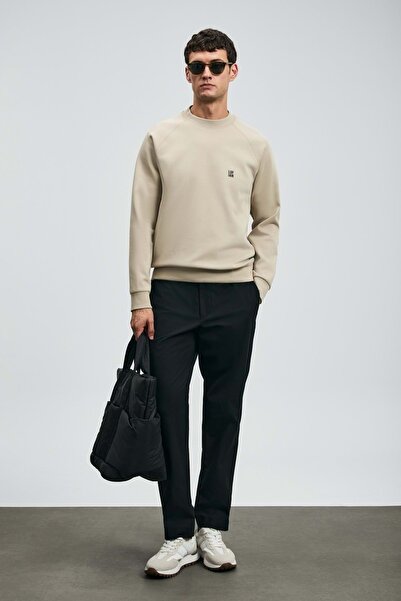 Lufian 112190340 Daren Smart Men's Chino Pants Slim Fit Men's Trousers Black