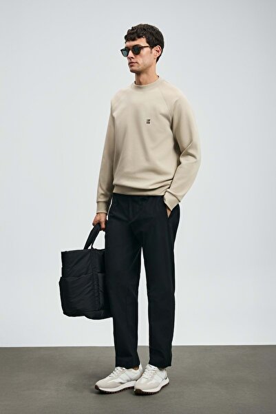 Lufian 112190340 Daren Smart Men's Chino Pants Slim Fit Men's Trousers Black