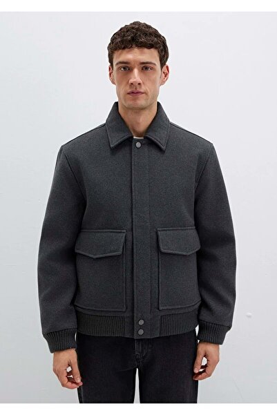 Mavi M0110658-80023 Wool Blend Jacket Men's Jacket Gray