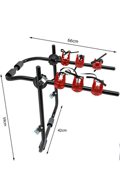 Generic Leon Home Foldable 3-Bike Trunk Mount Rack for Sedans, Hatchbacks, Minivans & SUVs