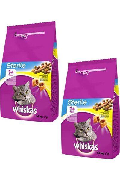 Whiskas Sterile Kısırlaştırılmış Yetişkin Kedi Maması 1,4 kg (2 Adet)
