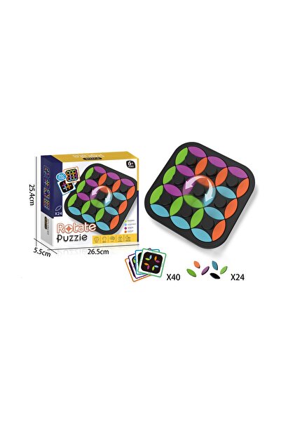 Toysea Rotate Puzzle Game Set, 360° Brain Teaser with 40 Challenge Cards, STEM Toy for Kids 6+