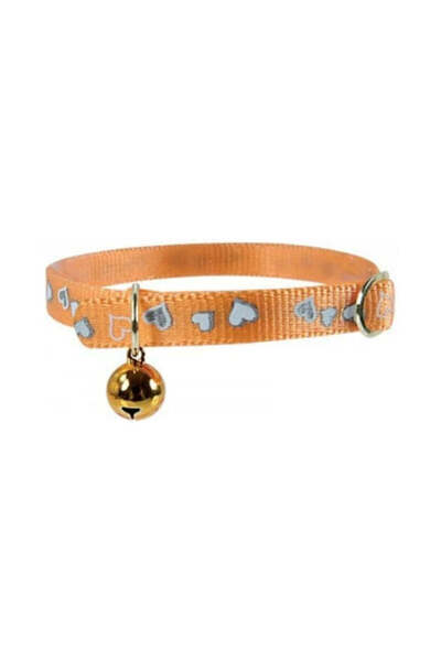 Zolux Nylon Cat Collar Heart Pattern 30cm - Orange
