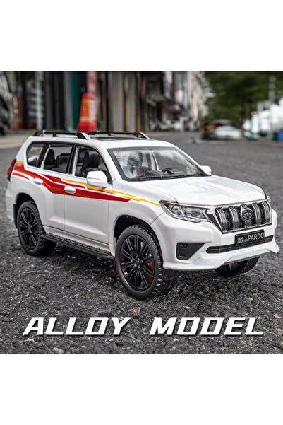 hadiat altifl مجسم سياره حديد نموذج مصغر للعبة تويوتا لاند كروزر برادو (Toyota Land Cruiser Prado