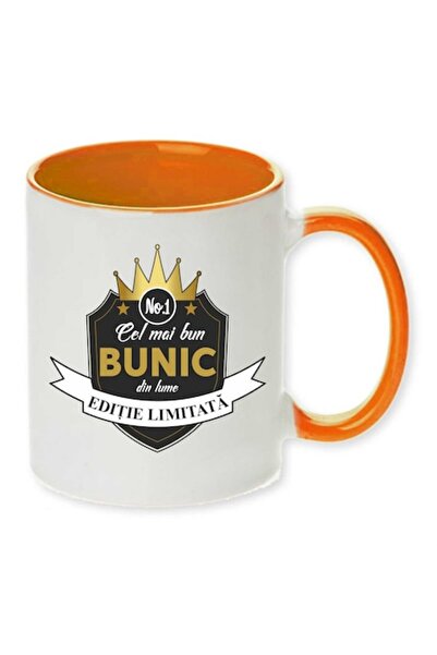 CRD PRINT Personalized mug with "Best Grandpa" print, Orange, Ceramic, 330 ml