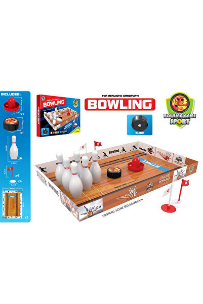 Toysea Kids Mini Bowling Game Set with Pins, Ball & Launcher, Fun Indoor Tabletop Sports Toy