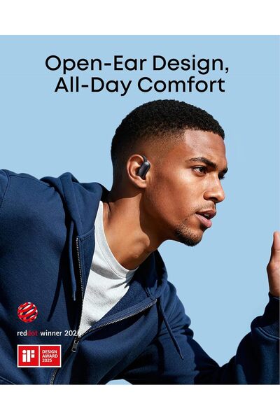 Generic soundcore AeroFit 2 by Anker — Open-Ear Headphones, Adjustable Ear Hooks, Hi-Res, 42H Playtime