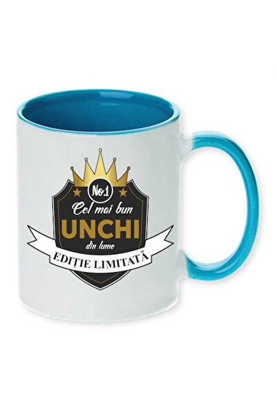 CRD PRINT Personalized mug with 'Best Uncle' print, Blue, Ceramic, 330 ml