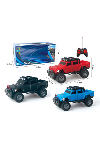 Toysea 4 Function Remote Control Off-Road Jeep with Front Lights, Durable RC Car for Kids