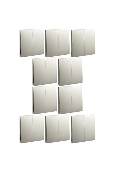 Raco مفتاح ليجراند ماليا سينسز ثنائي العصابة أحادي الاتجاه، 16 أمبير، 250 فولت، طرف لولبي بلون الشمبانيا، 10 قطع