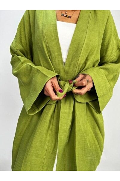 UNBOX Linen Green Cardigan