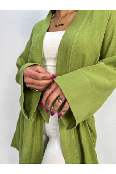 UNBOX Linen Green Cardigan
