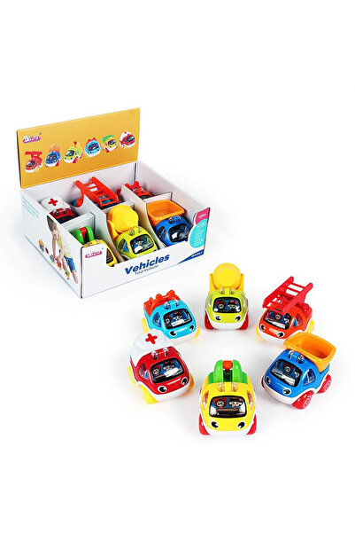 Ominii 6 Pcs Fire engineering vehicles toys Pull-Back Inertia Car Kids Toy Kindergarten Activities Gifts