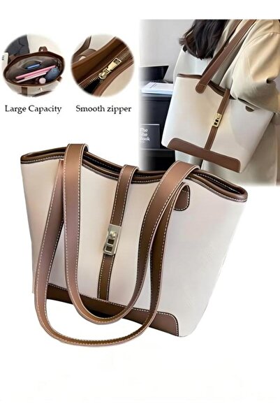 DOMEET Women's Faux Leather Large Capacity Shoulder Tote Messenger Bag