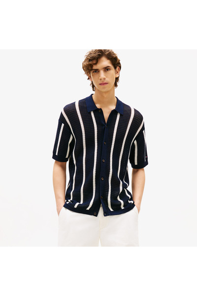 Tommy Hilfiger Bisiklet Yaka Normal Beyaz Erkek Kazak MW0MW412250FA_VERTICAL ...