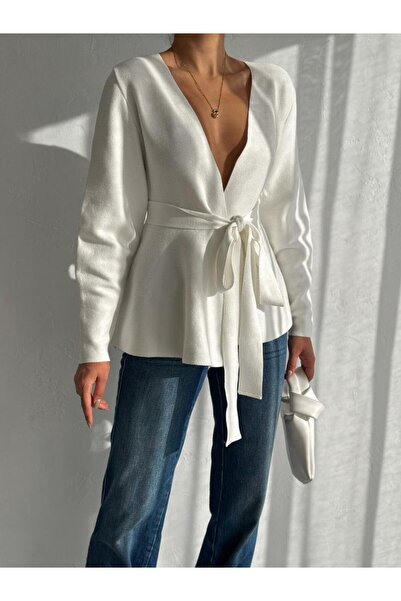 UNBOX Chic Wrap Cardigan-White