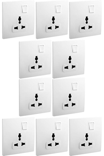 Raco مقبس كهربائي مفرد من ليجراند ماليا سينسز، 16 أمبير، 250 فولت، أطراف لولبية بيضاء، 10 قطع