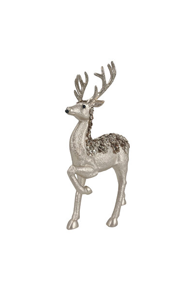 Christmas Magic زينة رنة فاخرة بلون الشمبانيا الذهبي 22x10x33 سم