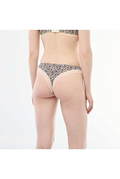 KİABİ Printed Microfiber Thong WHITE