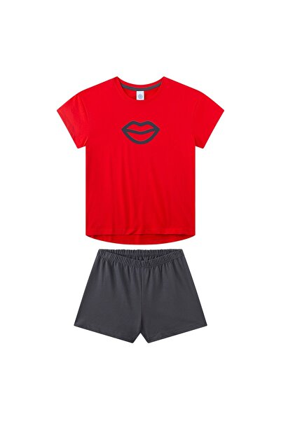 Sanetta Mädchen Schlafanzug, kurz - Teens, Kiss, Single Jersey, Baumwolle