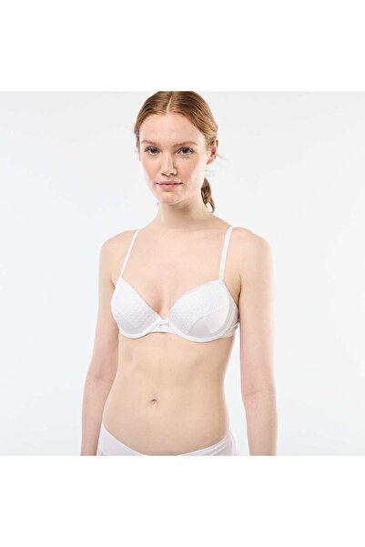 KİABİ Molded Lace Bra WHITE