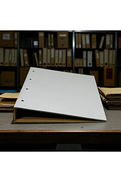 PROCART Document archival cover, for long binding, spine 4 cm, 22 x 31 cm, kraft cardboard, white