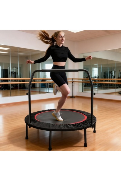 Topone1Topone1 ترامبولين للكبار، ترامبولين صغير مع قضيب أمان، ترامبولين لياقة بدنية داخلي/خارجي