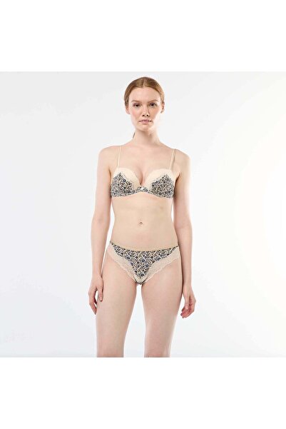 KİABİ Printed Microfiber Thong WHITE