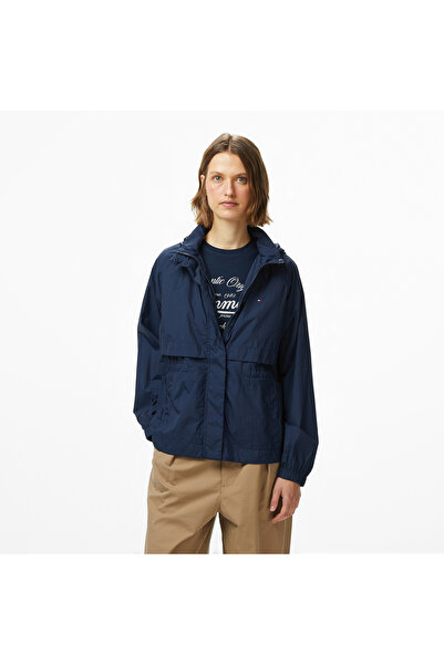 Tommy Hilfiger Nylon Packable Kadın Lacivert Ceket