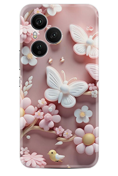 Kılıfland Honor 400 Pro Kılıf Boutique Baskılı Resimli Pembe Kelebekler Pcode...